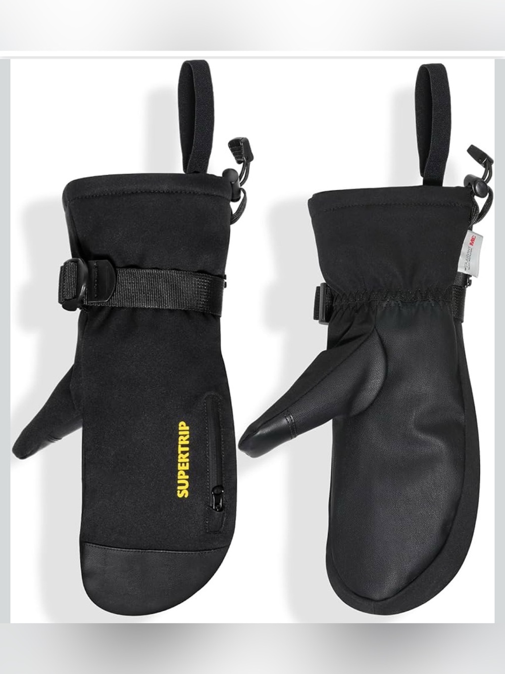 Women's Black Waterproof Mittens